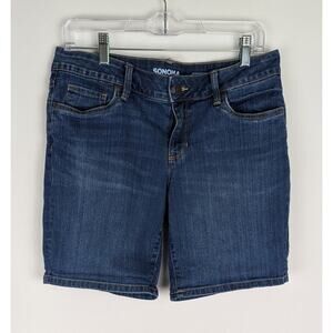 Sonoma boyfriend shorts Sz6Waist 33"Hips 40"Inseam 8"Wid hem 21"Cot/Pol/Spandex
